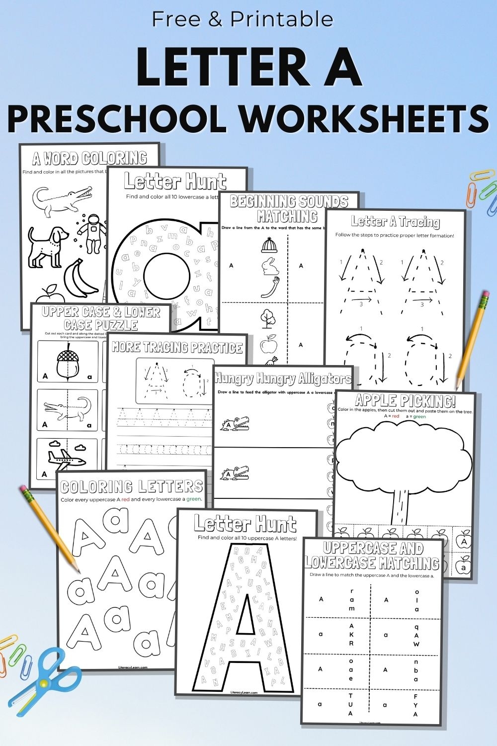 11 Letter A Worksheets For Preschool K Free Printables Literacy Learn 11 Letter A Worksheets For Preschool K Free Printables Literacy Learn