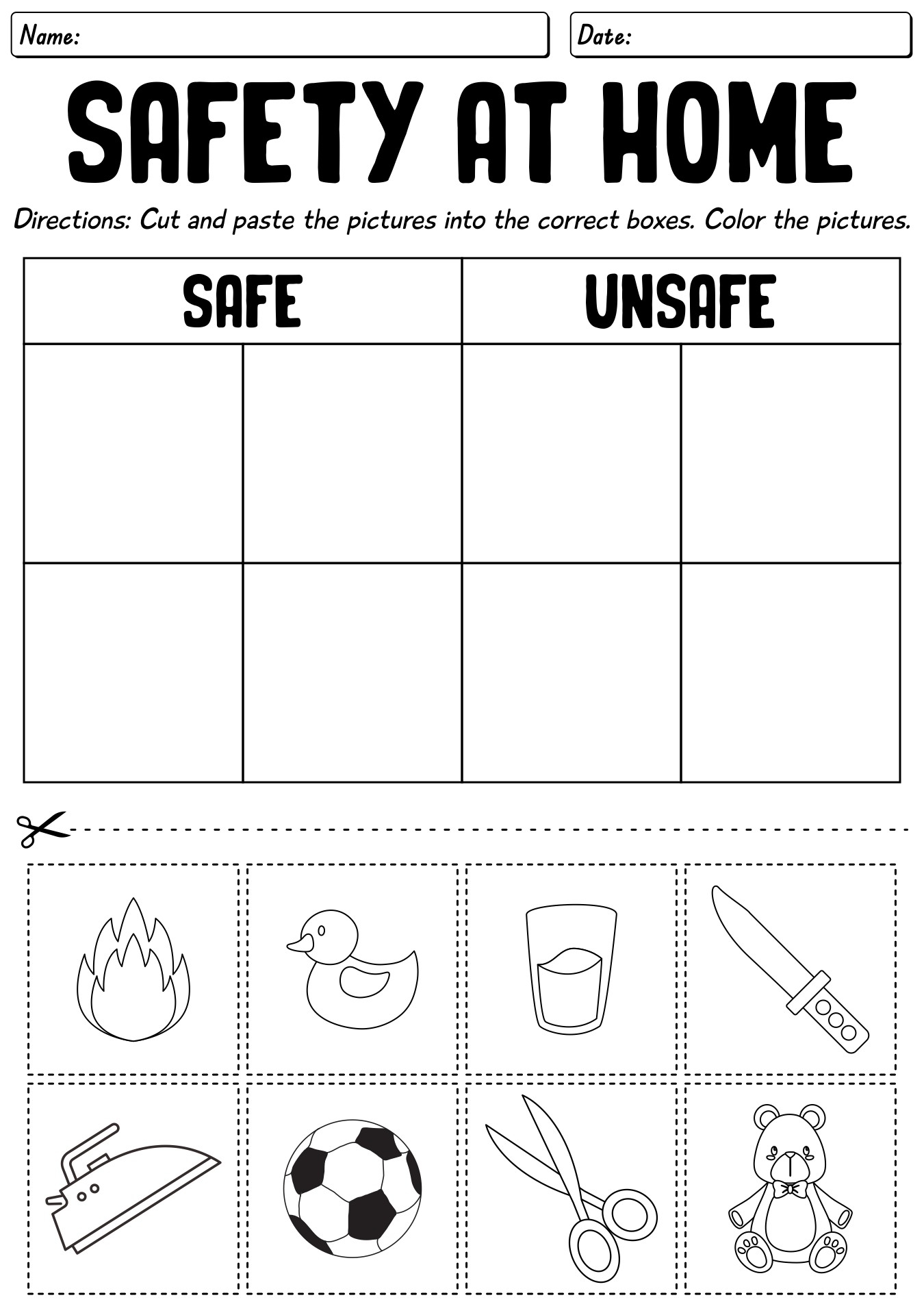 12 Safety Worksheets Printables Color In The House Free PDF At Worksheeto 12 Safety Worksheets Printables Color In The House Free PDF At Worksheeto