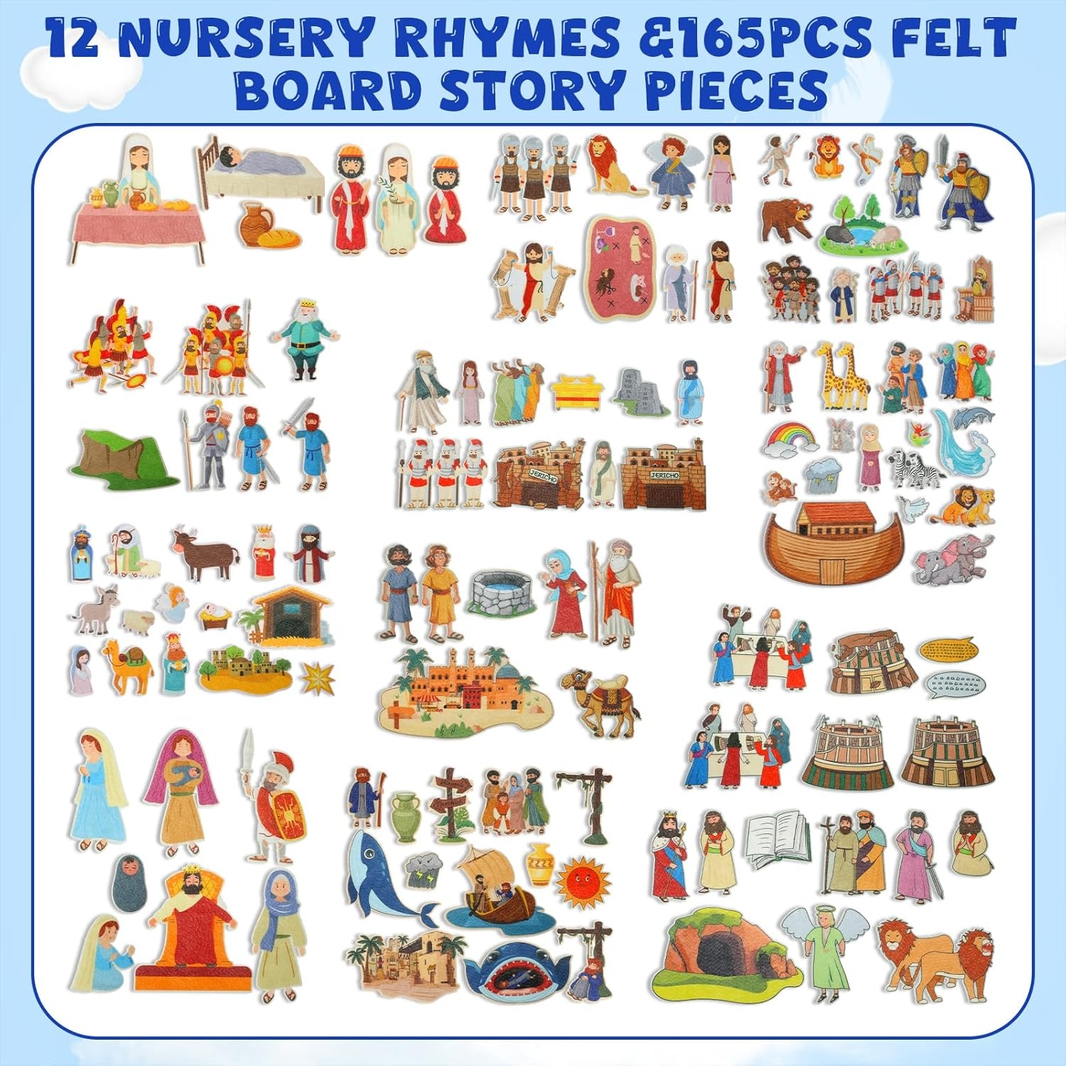 12 Set Felt Board Stories Pieces Set Felt Animals Kosovo Ubuy