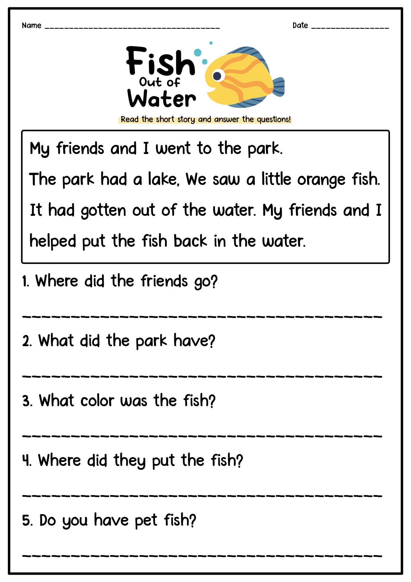13 Short Story Reading Comprehension Worksheets Free PDF At Worksheeto 13 Short Story Reading Comprehension Worksheets Free PDF At Worksheeto