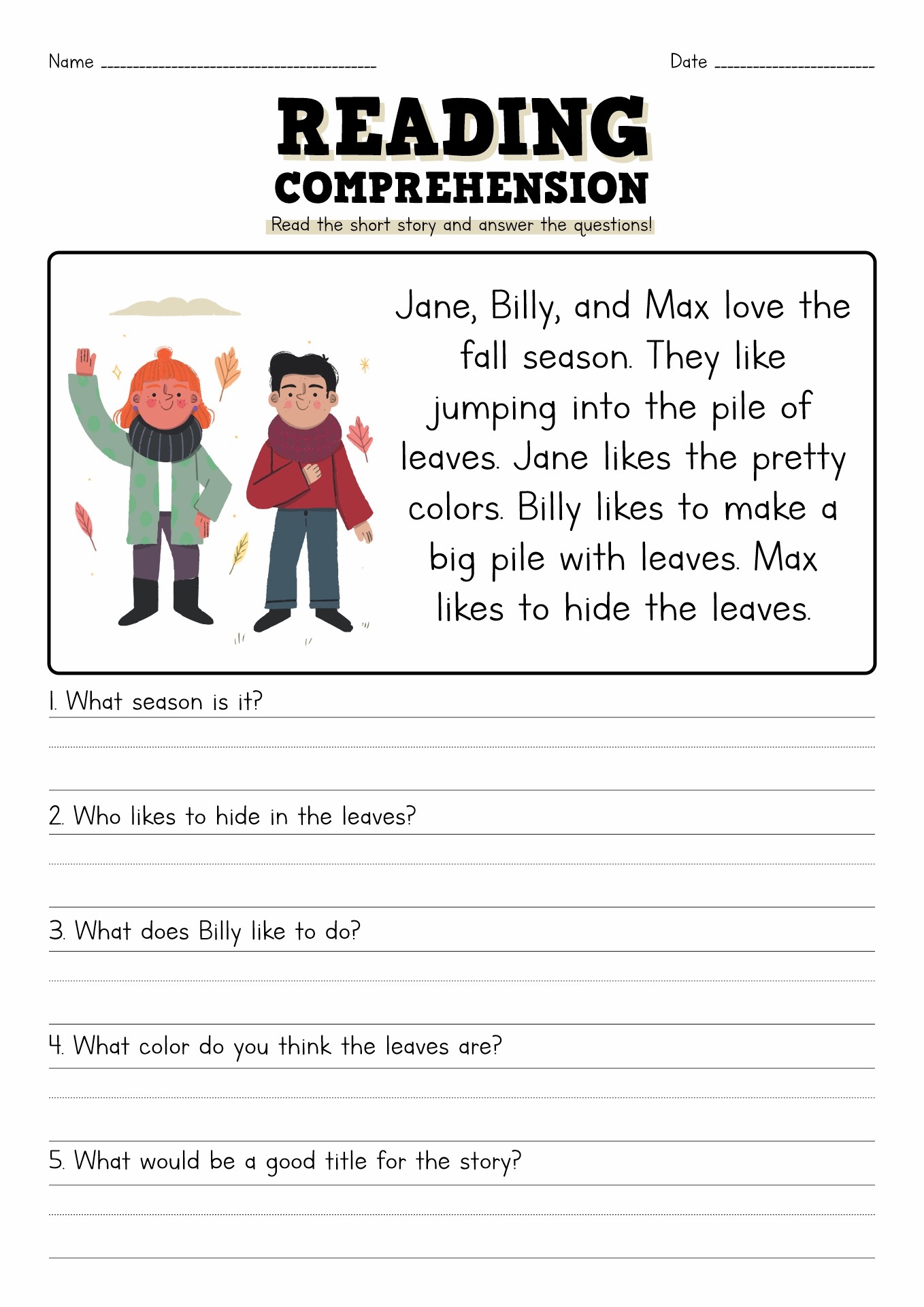 13 Short Story Reading Comprehension Worksheets Free PDF At Worksheeto 13 Short Story Reading Comprehension Worksheets Free PDF At Worksheeto