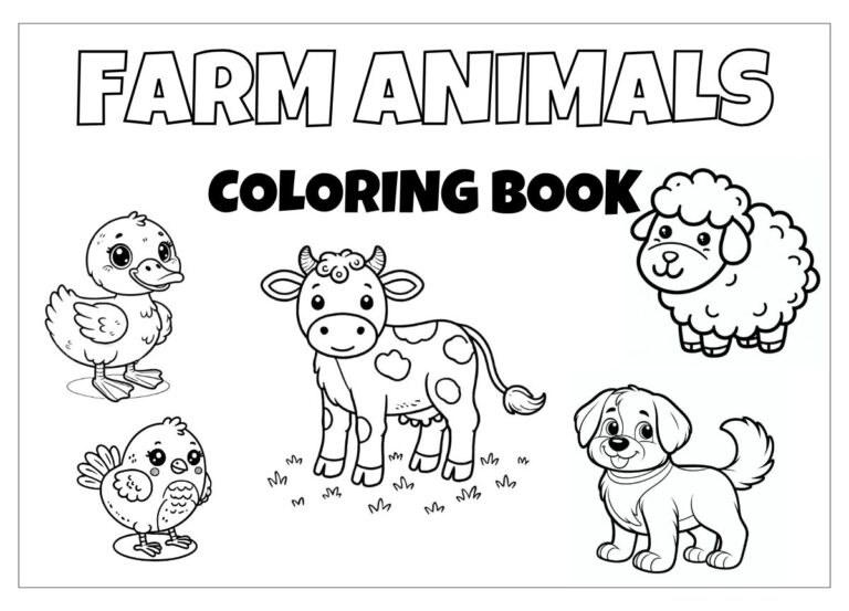 15 Farm Animal Coloring Pages For Kids Free Printable Fun