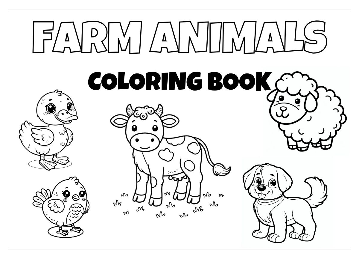15 Farm Animal Coloring Pages For Kids Free Printable Fun 