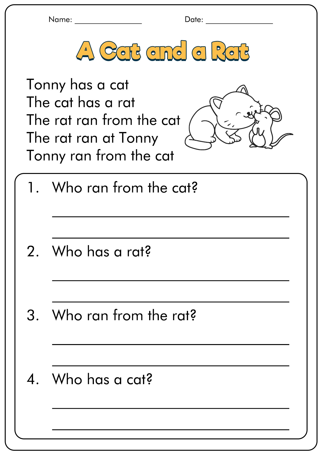 15 First Grade Reading Comprehension Worksheets Free PDF At Worksheeto 15 First Grade Reading Comprehension Worksheets Free PDF At Worksheeto