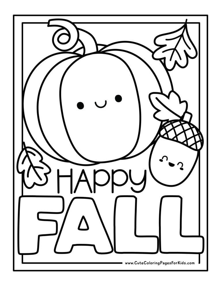 16 Fall Coloring Pages Free Printable PDF Downloads Cute
