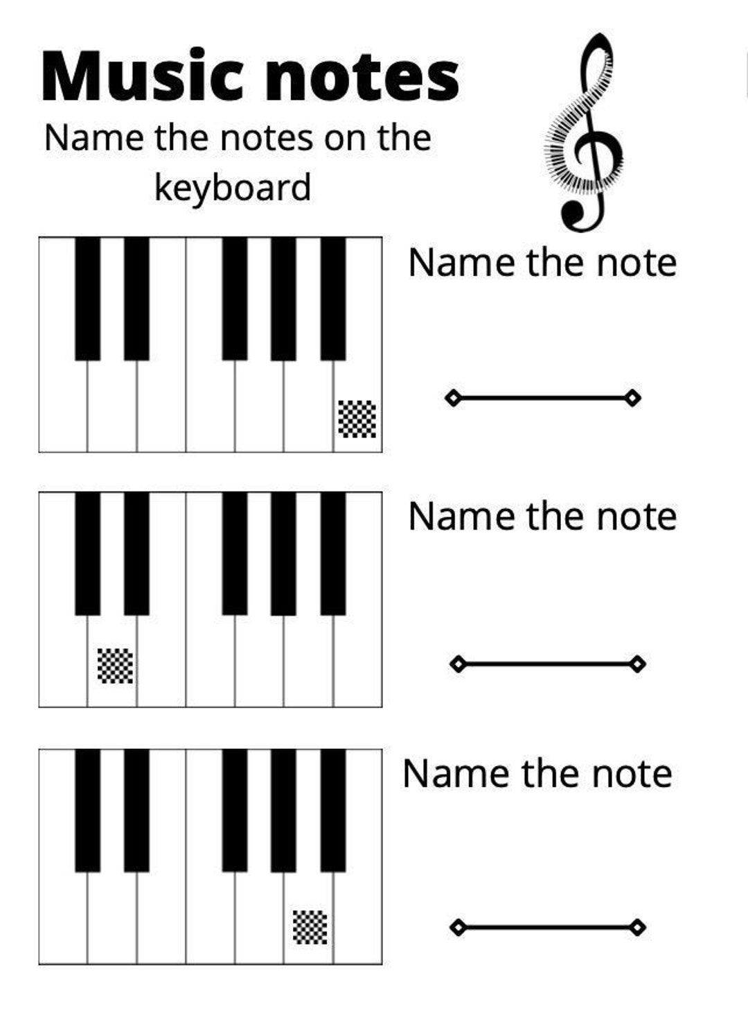 18 Name The Piano Notes Worksheets Includes Sharps Flats And 18 Name The Piano Notes Worksheets Includes Sharps Flats And