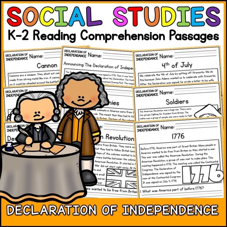 Independence Day Reading Comprehension Worksheet Independence Day Reading Comprehension Worksheet