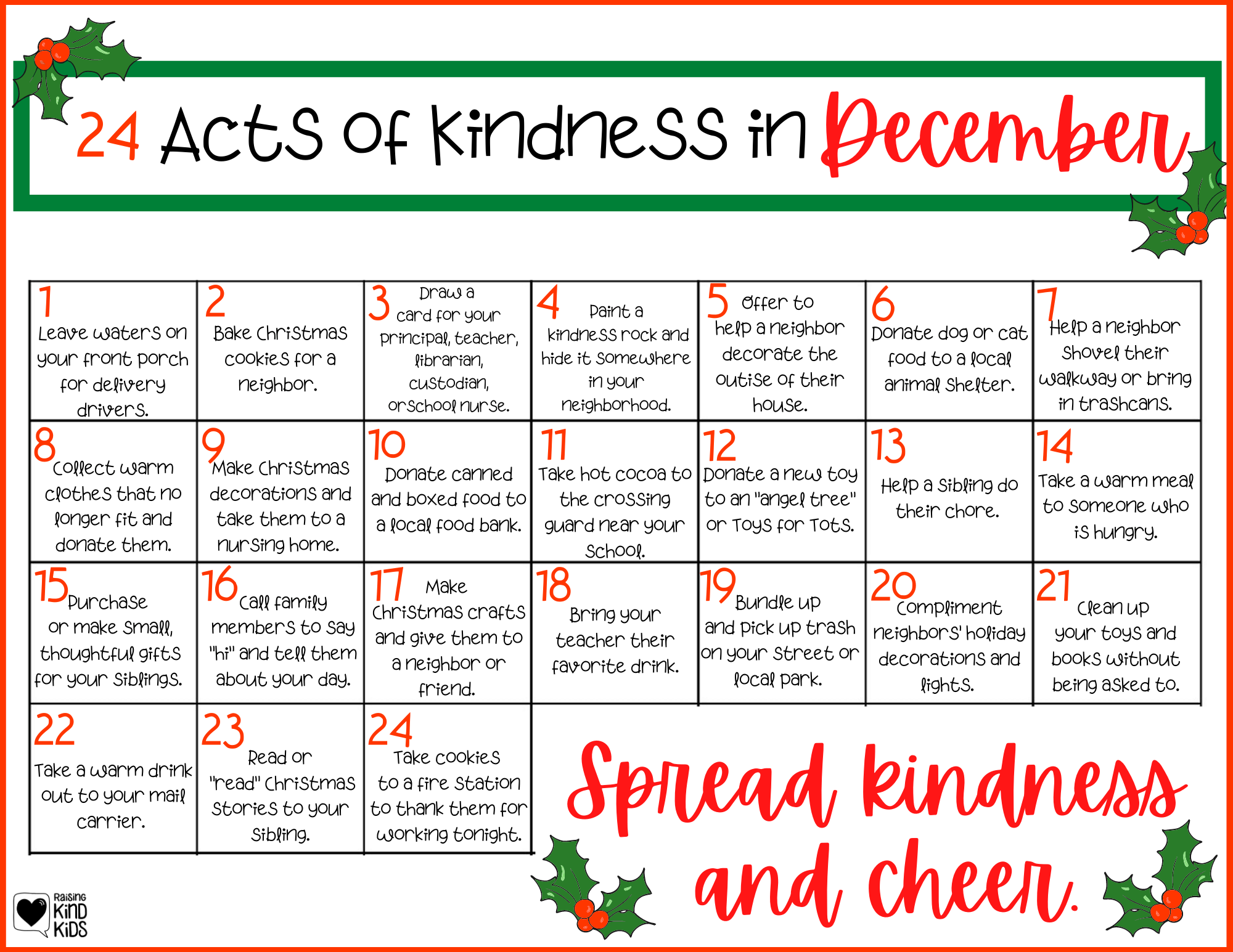 24 Acts Of Kindness In December Coffee And Carpool Intentionally Raising Kind Kids 24 Acts Of Kindness In December Coffee And Carpool Intentionally Raising Kind Kids