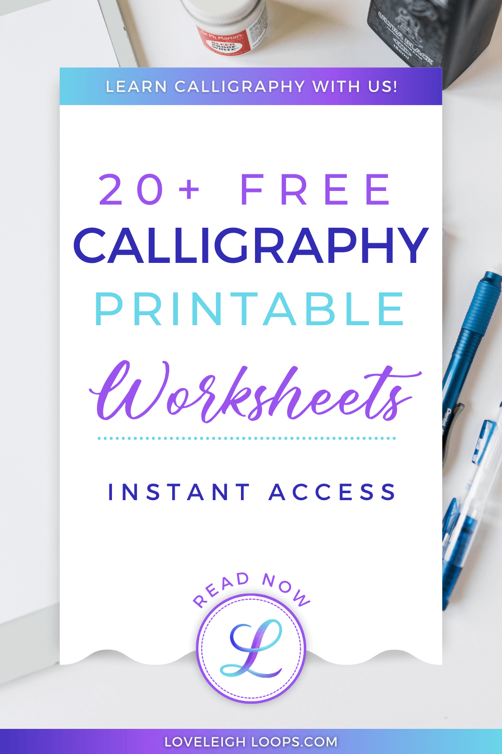 25 Free Practice Sheets For Calligraphy Tutorials Loveleigh 