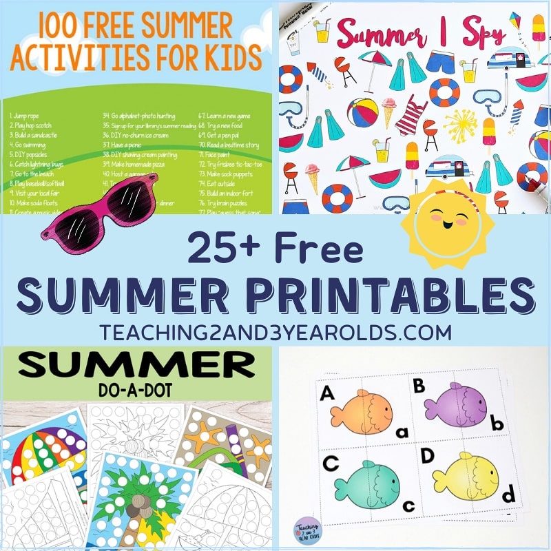 Preschool Printables Summer Preschool Printables Summer