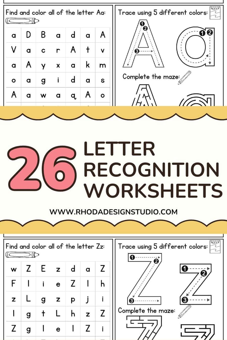 26 Free Worksheets For Letter Recognition And Alphabet Practice