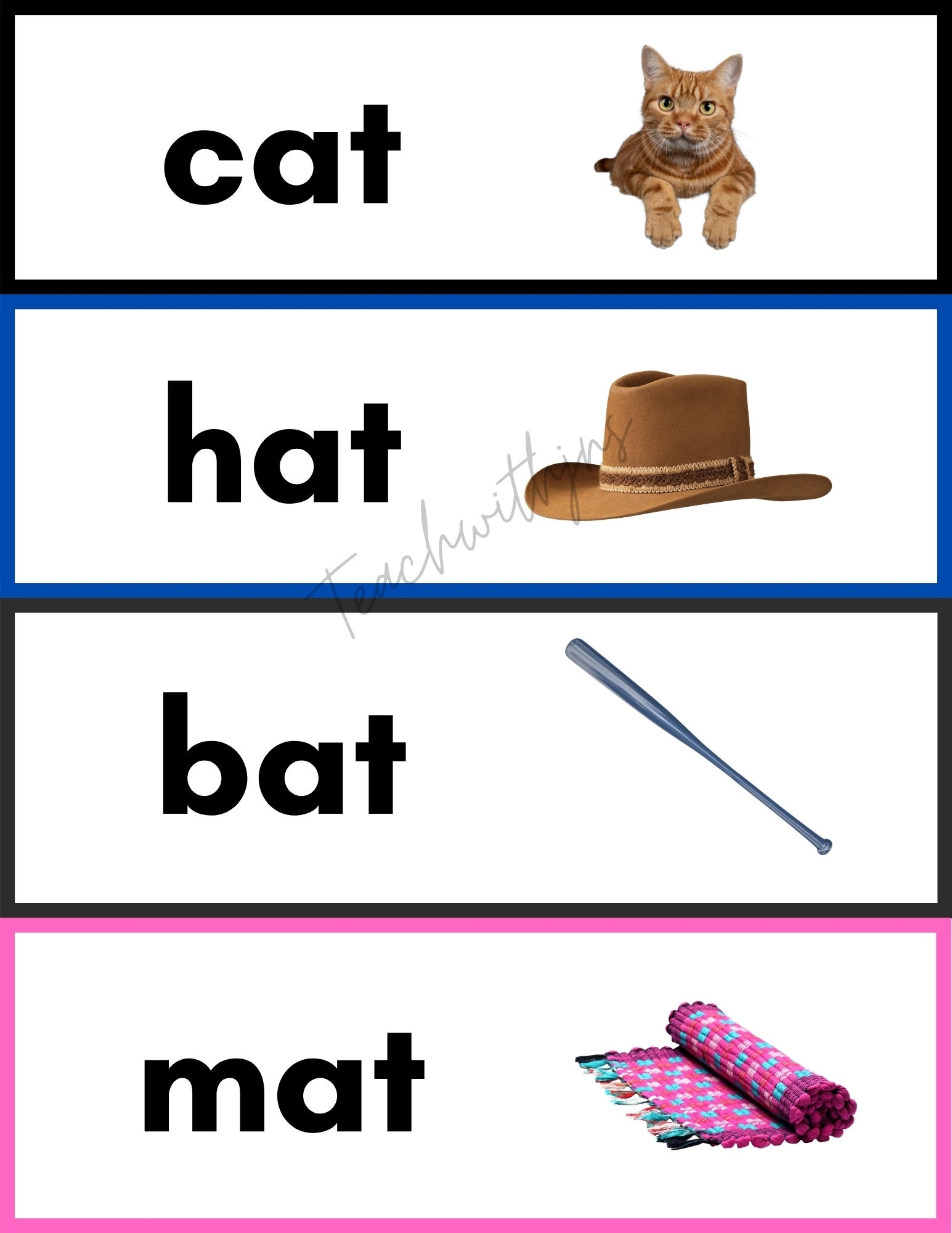 Printable Rhyming Cards For Preschool Printable Rhyming Cards For Preschool