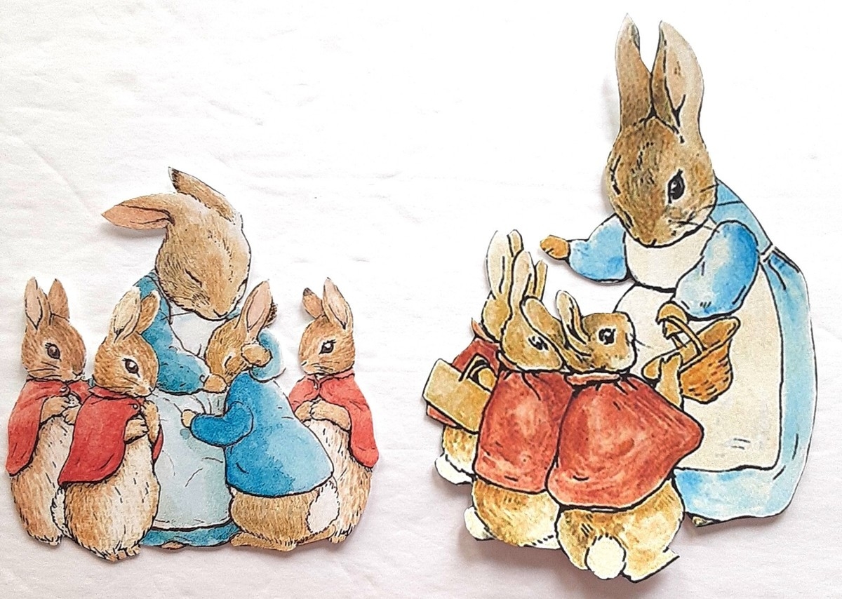 3D UPick Peter Rabbit Flopsy Mopsy Cotton tail Scrapbook Card 3D UPick Peter Rabbit Flopsy Mopsy Cotton tail Scrapbook Card