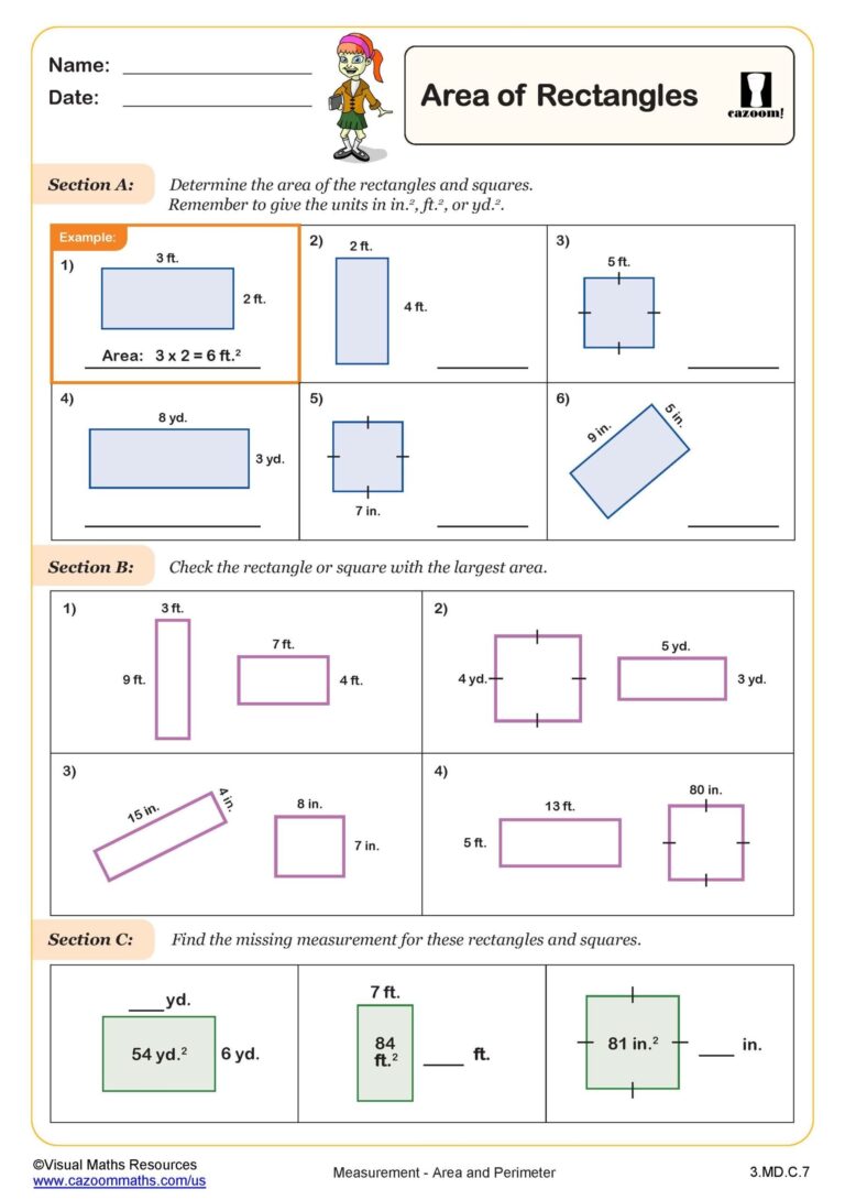 3rd Grade Math Worksheets PDF Printable Math Worksheets