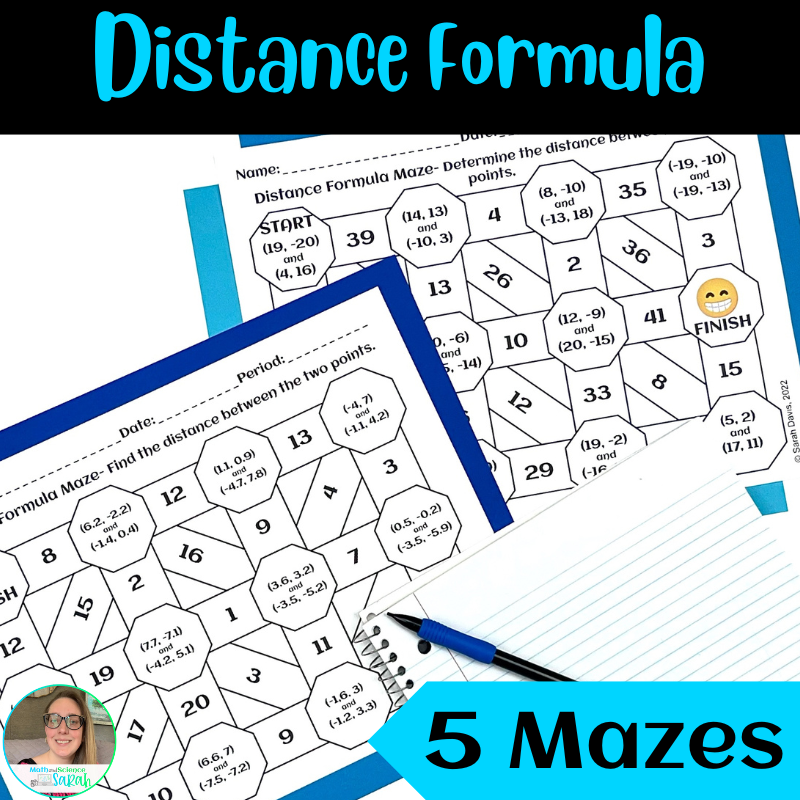 5 Distance Formula Mazes Between Two Points Printable Worksheet Activities Math And Science Sarah 5 Distance Formula Mazes Between Two Points Printable Worksheet Activities Math And Science Sarah
