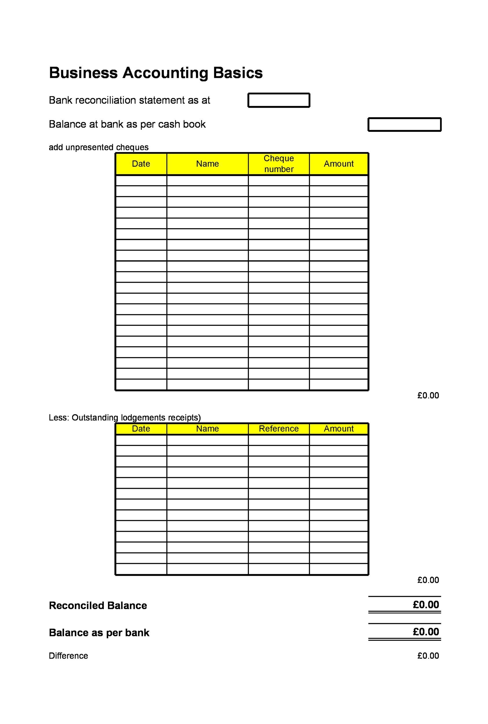 Free Printable Reconcilation Worksheets