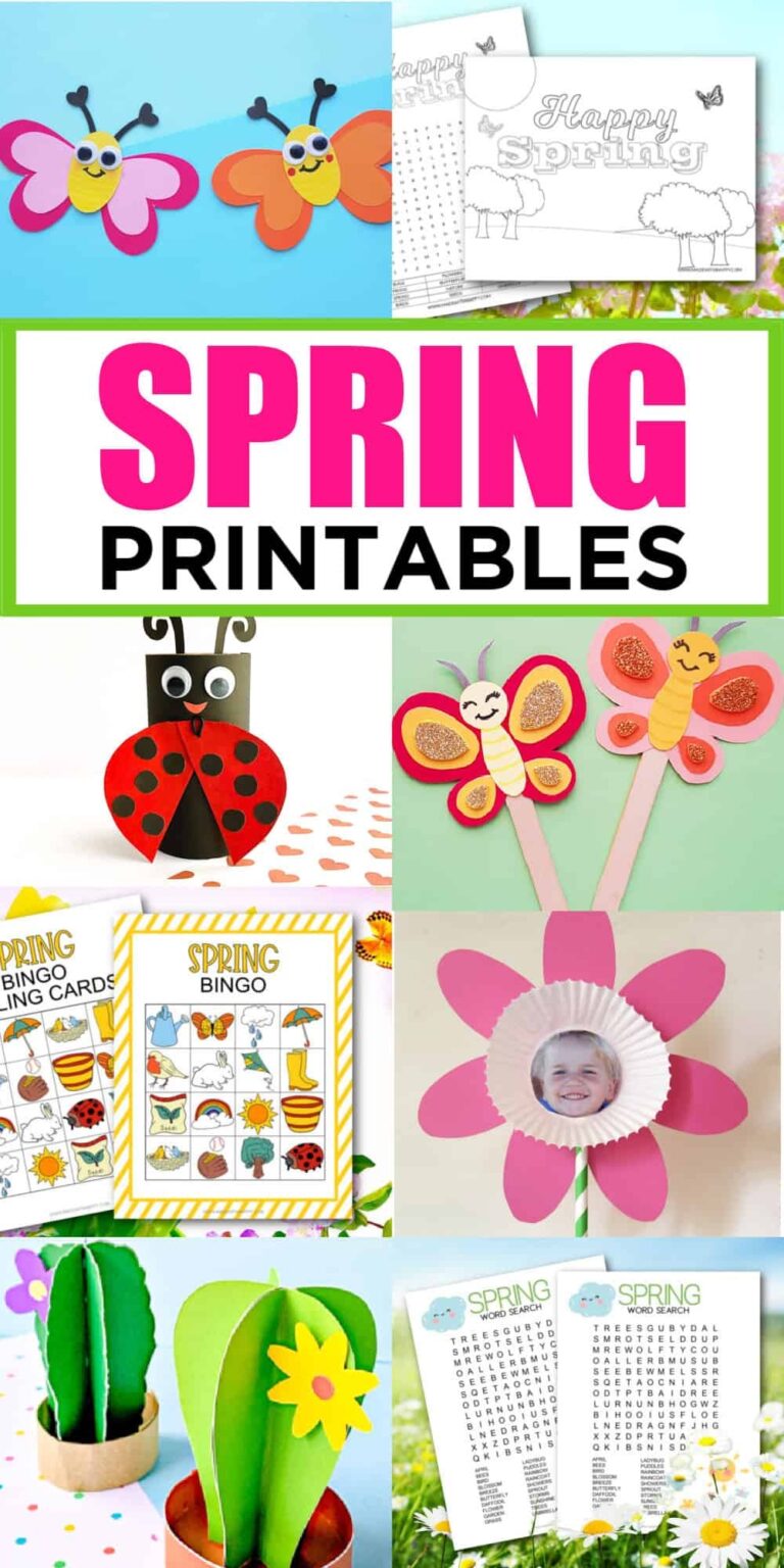 50 Free Spring Printables For Kids Made With HAPPY