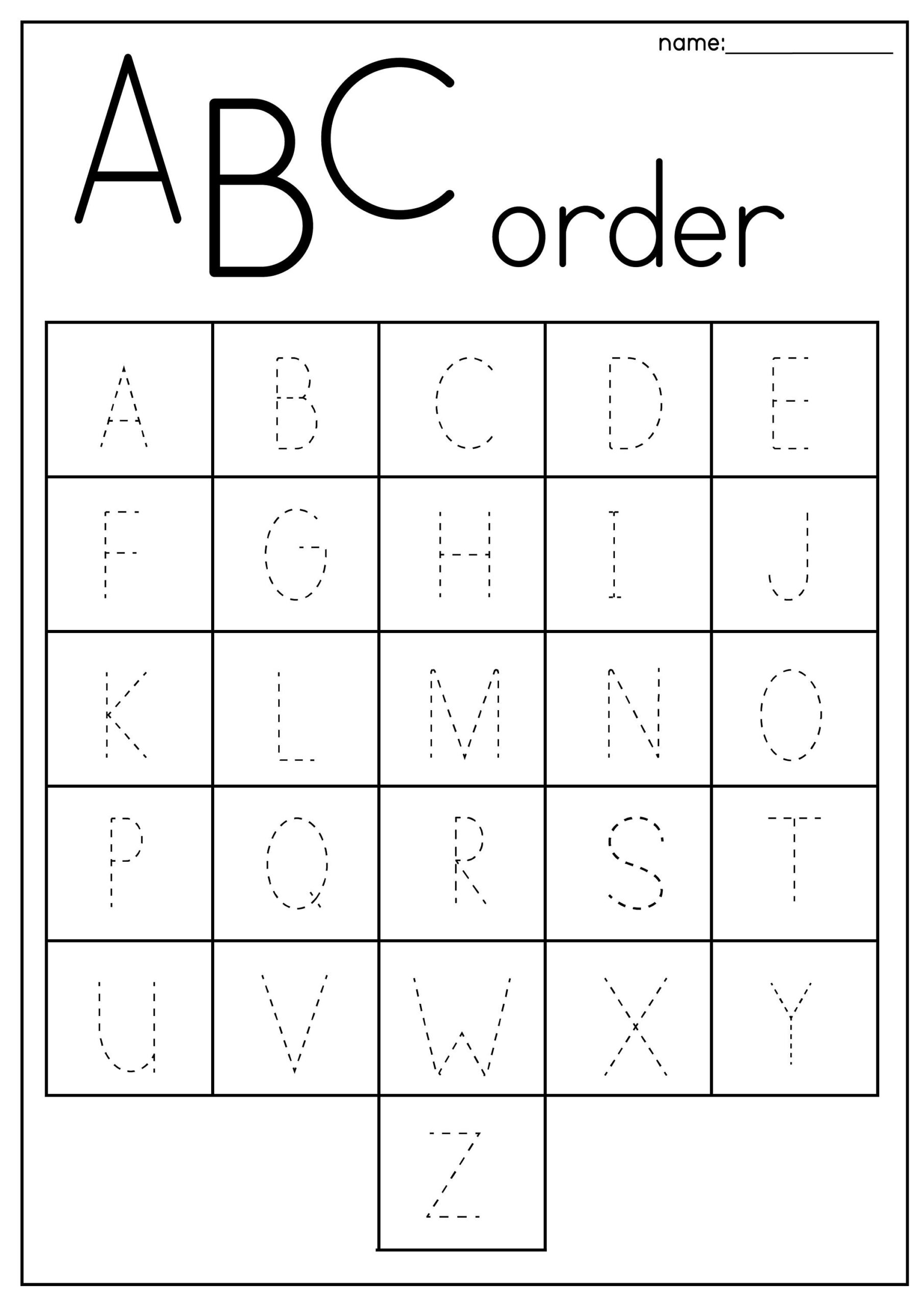 6 Printable ABC Order Work Mats worksheets Preschool kindergarten Phonics And Literacy Etsy Hong Kong