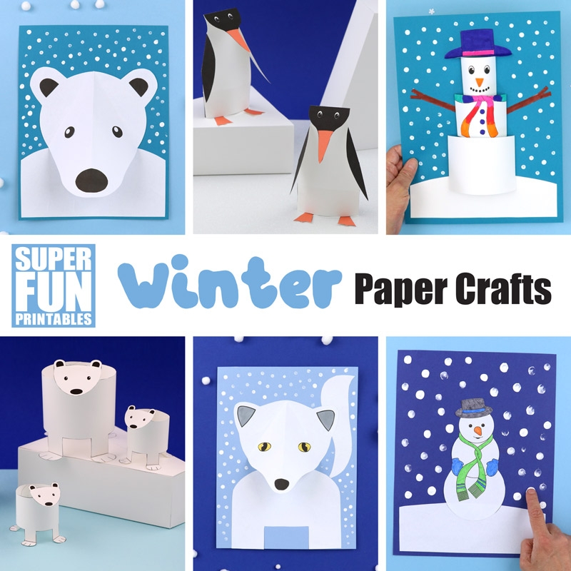 6 Winter Paper Crafts For Kids The Craft Train