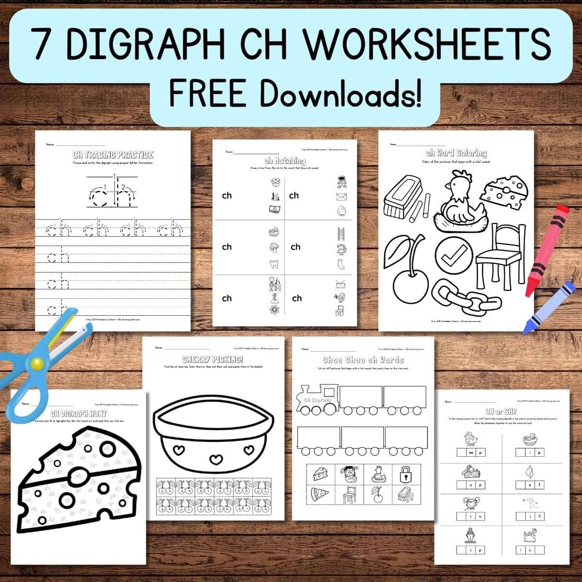 1st Grade Free Printable Digraph Worksheets