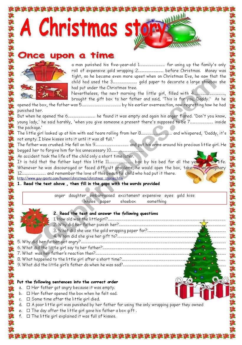 A Christmas Story ESL Worksheet By Patties A Christmas Story ESL Worksheet By Patties