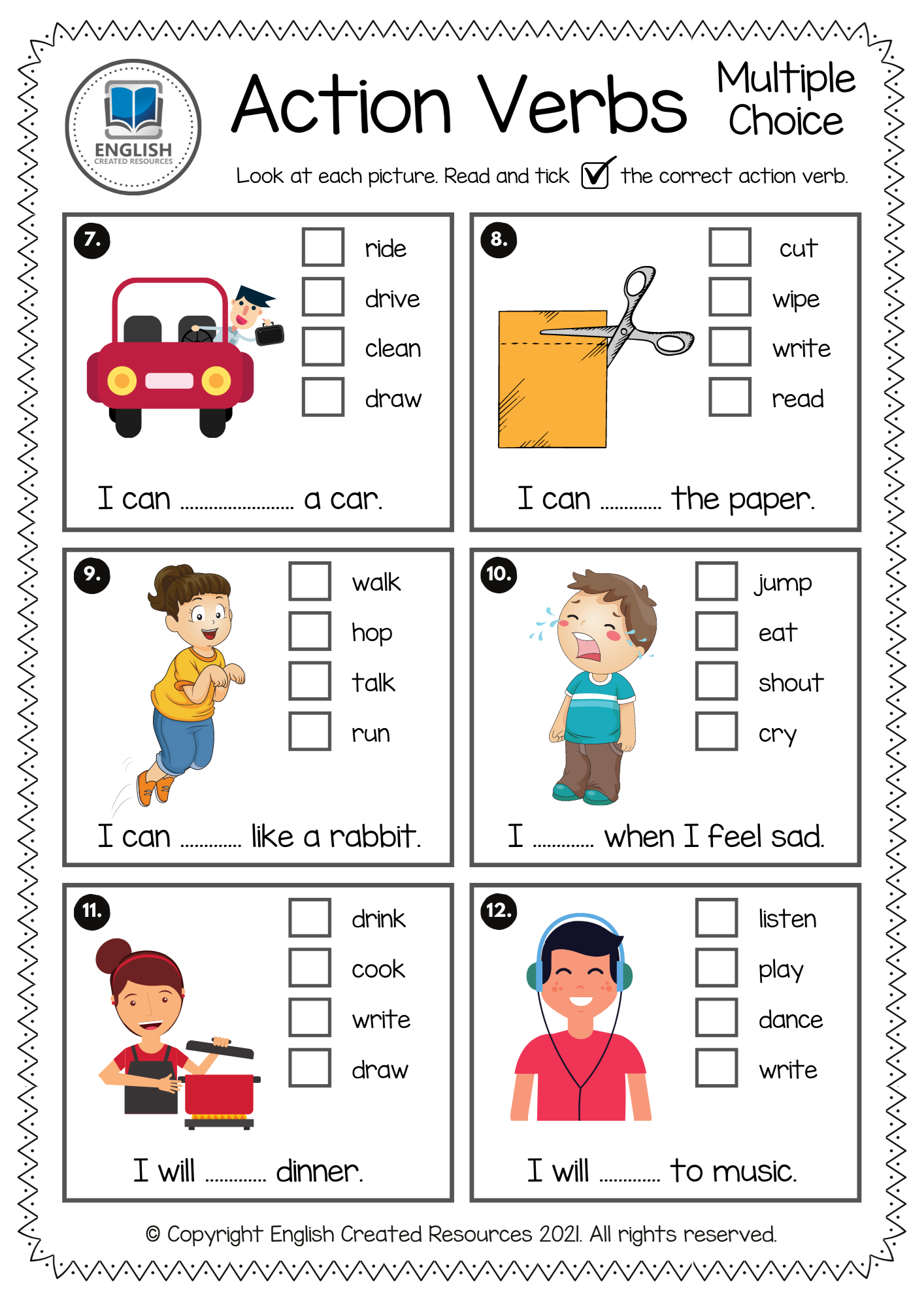 Action Verbs Activity Book English Created Resources Worksheets Library Action Verbs Activity Book English Created Resources Worksheets Library