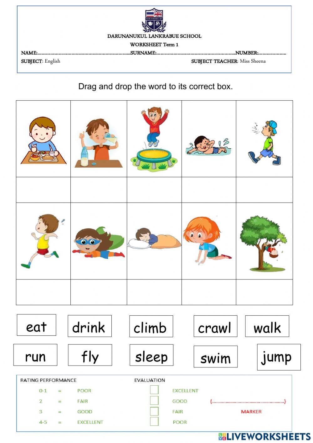 Action Words Interactive Worksheet For Kindergarten Live Worksheets Worksheets Library Action Words Interactive Worksheet For Kindergarten Live Worksheets Worksheets Library