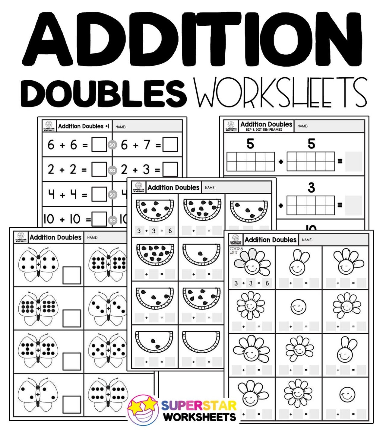 Free Printable Adding Doubles Worksheets Free Printable Adding Doubles Worksheets