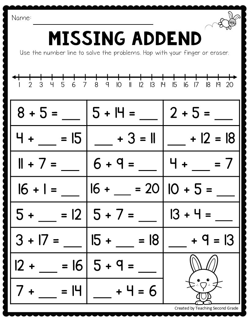 Addition Using A Number Line Worksheets No Prep Math Worksheets 1st 2nd Grade Addition Using A Number Line Worksheets No Prep Math Worksheets 1st 2nd Grade