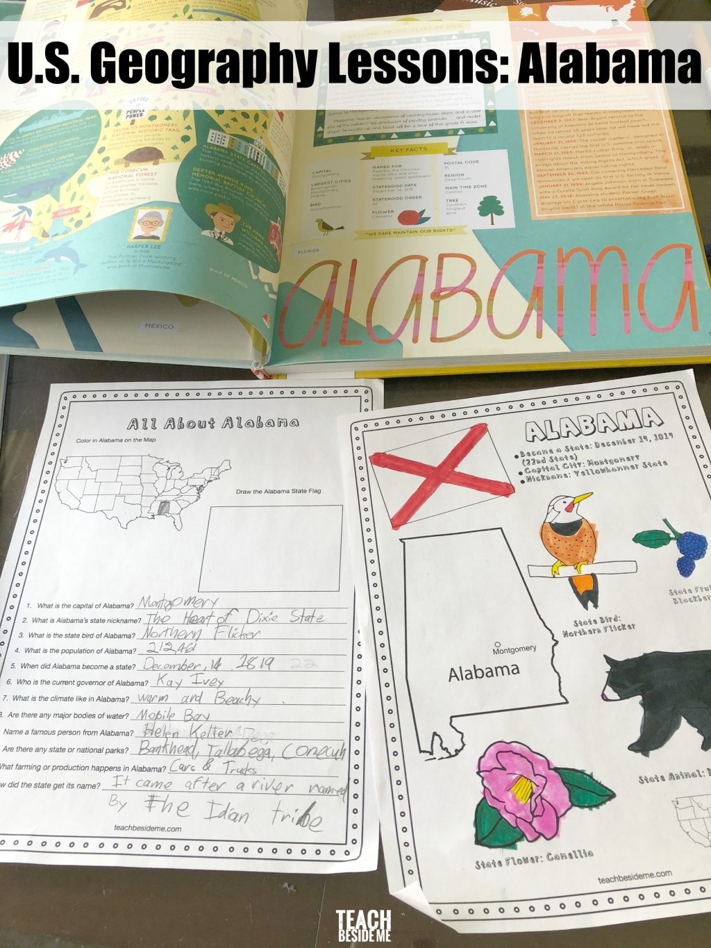 Alabama Geography Printable State Geography Pack For Kids Teach Beside Me Alabama Geography Printable State Geography Pack For Kids Teach Beside Me