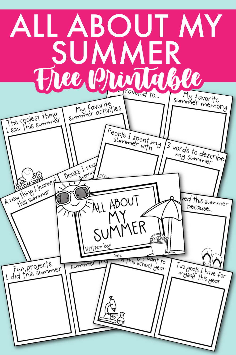 All About My Summer Back To School Activity Kara Creates
