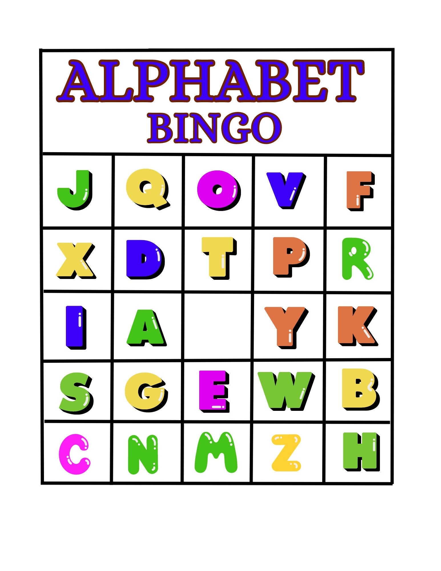 Preschool Printable Alphabet Bingo Cards Preschool Printable Alphabet Bingo Cards