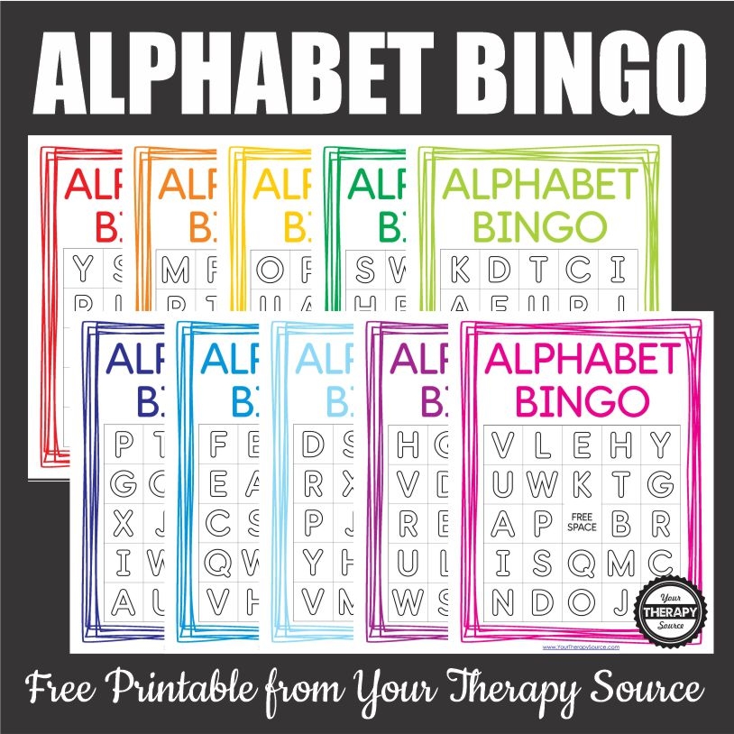Alphabet Bingo Printable FREE Your Therapy Source Alphabet Bingo Printable FREE Your Therapy Source