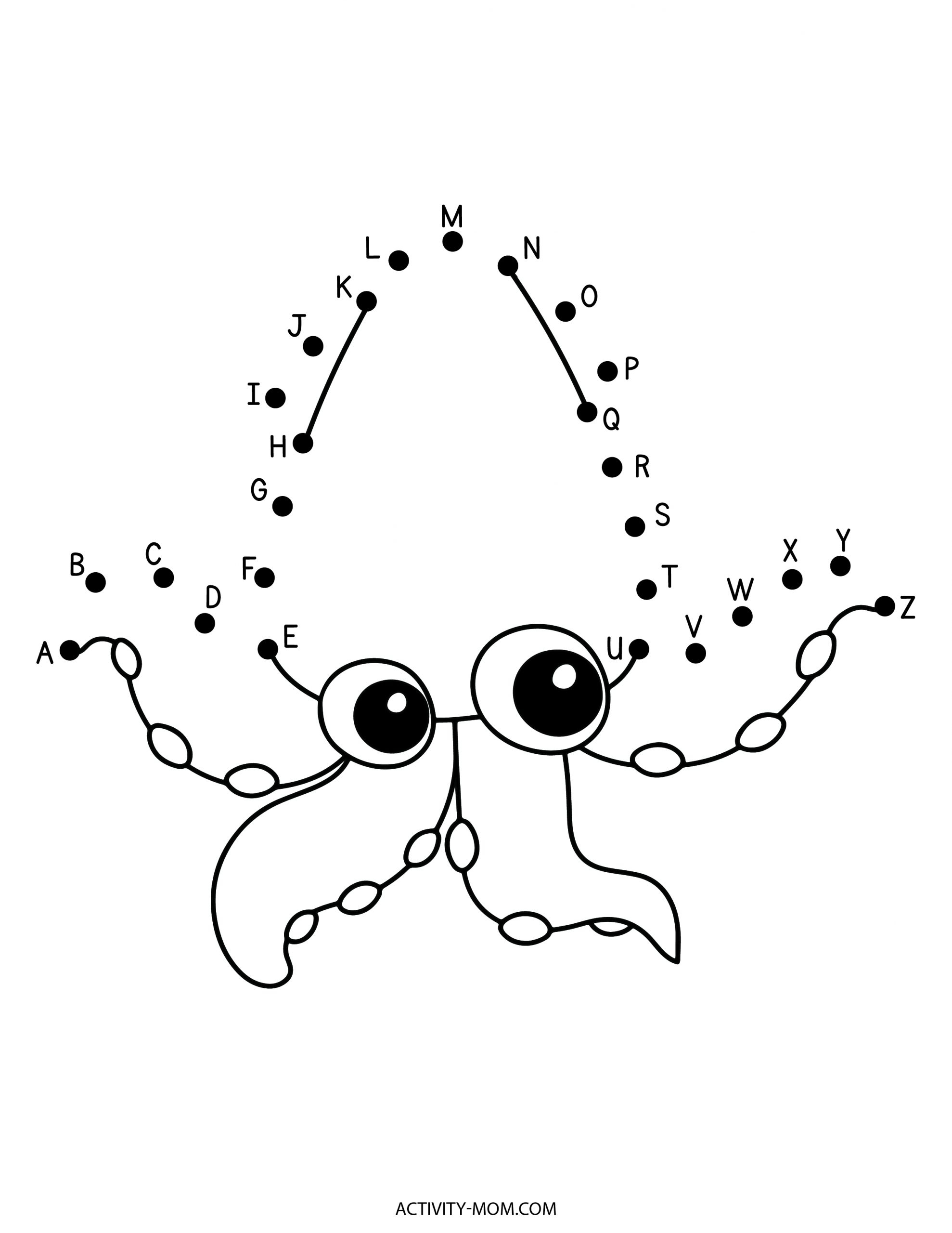 Alphabet Dot To Dot Worksheets free Printable The Activity Mom Alphabet Dot To Dot Worksheets free Printable The Activity Mom