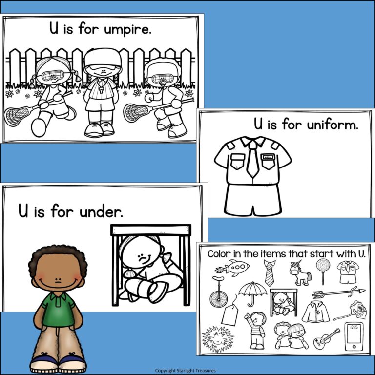 Alphabet Letter Of The Week The Letter U Mini Book