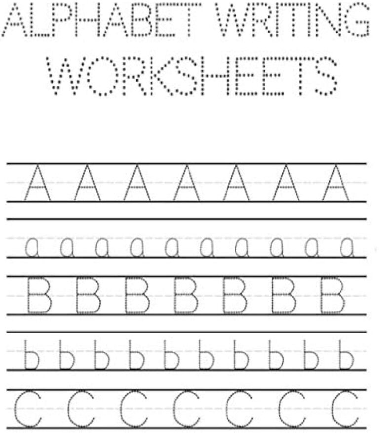 Alphabet Writing Worksheets ABC Writing Practice Books For Preschool alphabet Writing Practice A To Z Tracing Worksheets