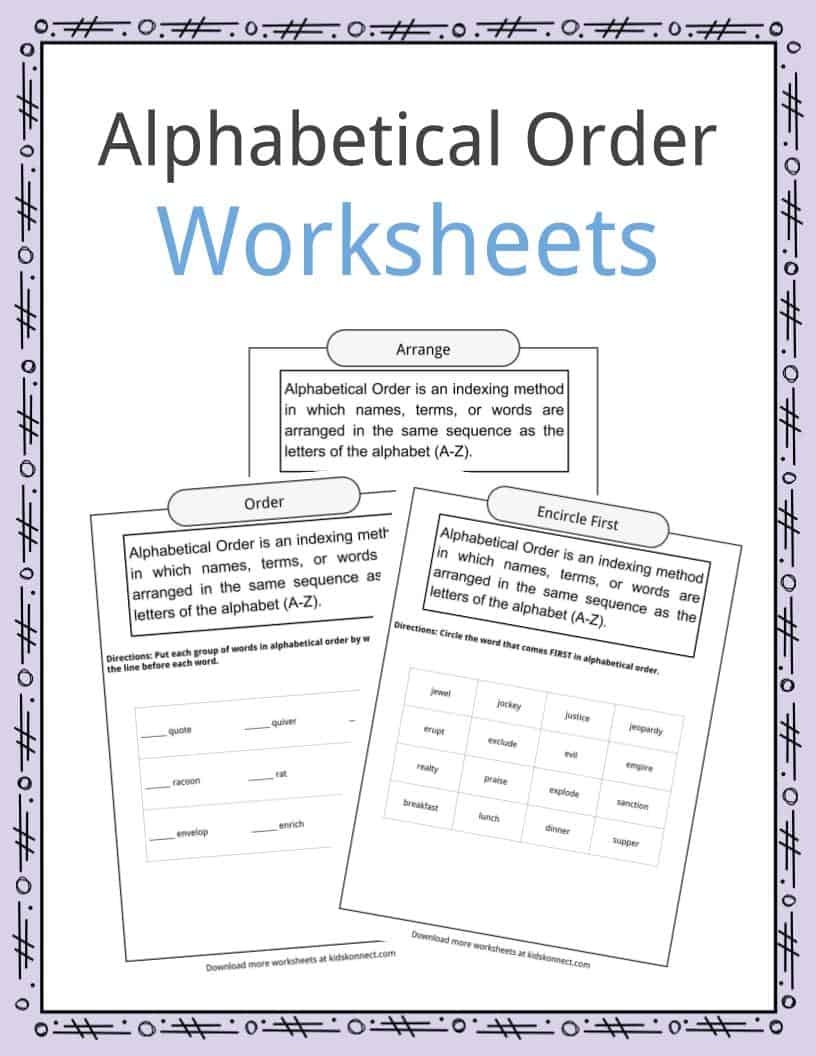Alphabetical Order Worksheets Examples U0026 Definition KidsKonnect Alphabetical Order Worksheets Examples U0026 Definition KidsKonnect