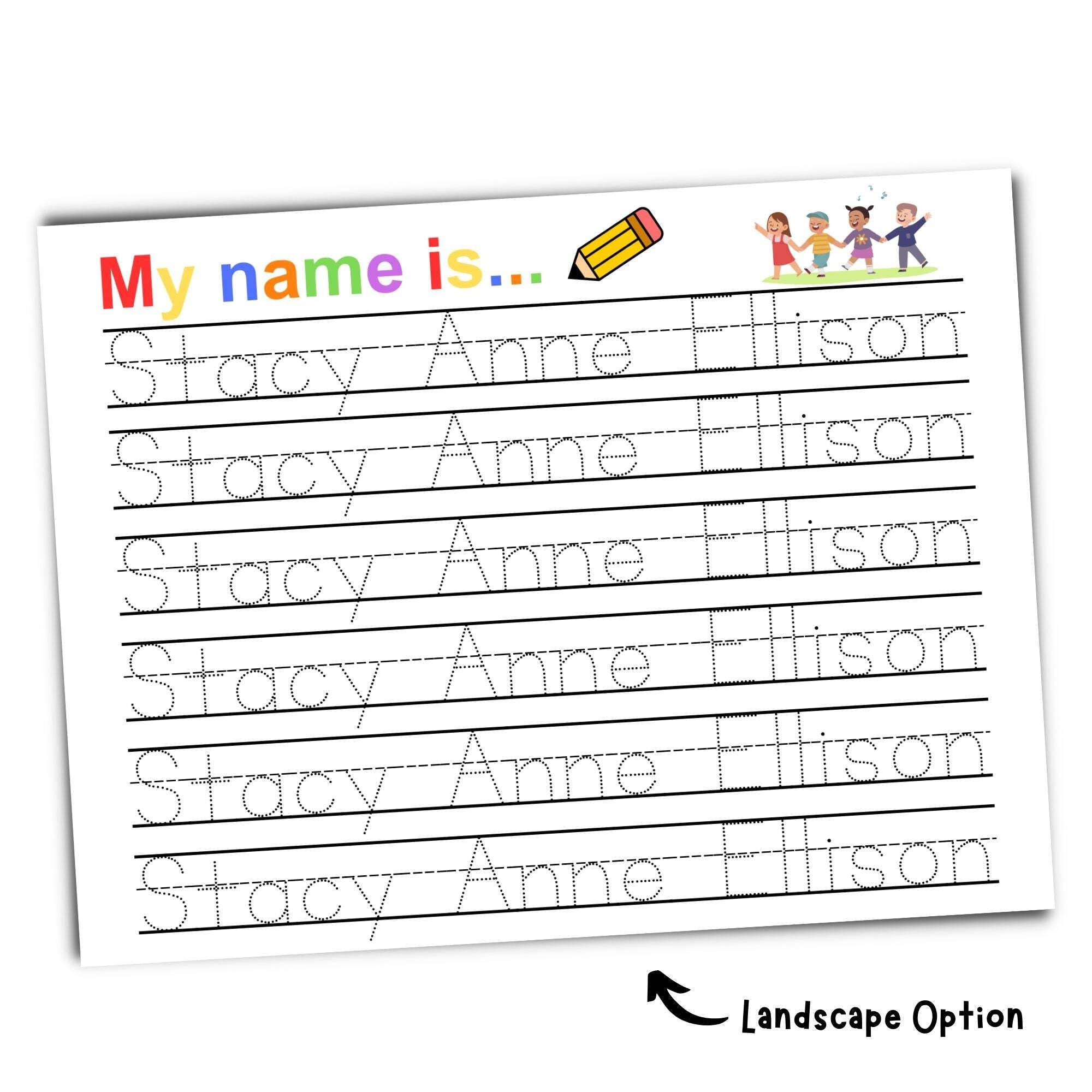 Amazon Personalized Name Tracing Worksheets Handwriting Practice Amazon Personalized Name Tracing Worksheets Handwriting Practice