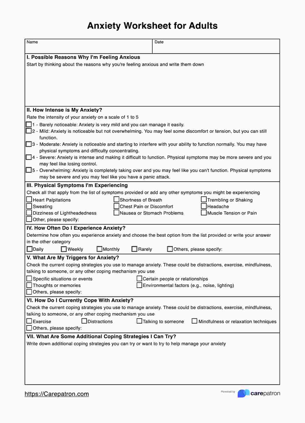 Anxiety Worksheets For Adults U0026 Example Free PDF Download Anxiety Worksheets For Adults U0026 Example Free PDF Download