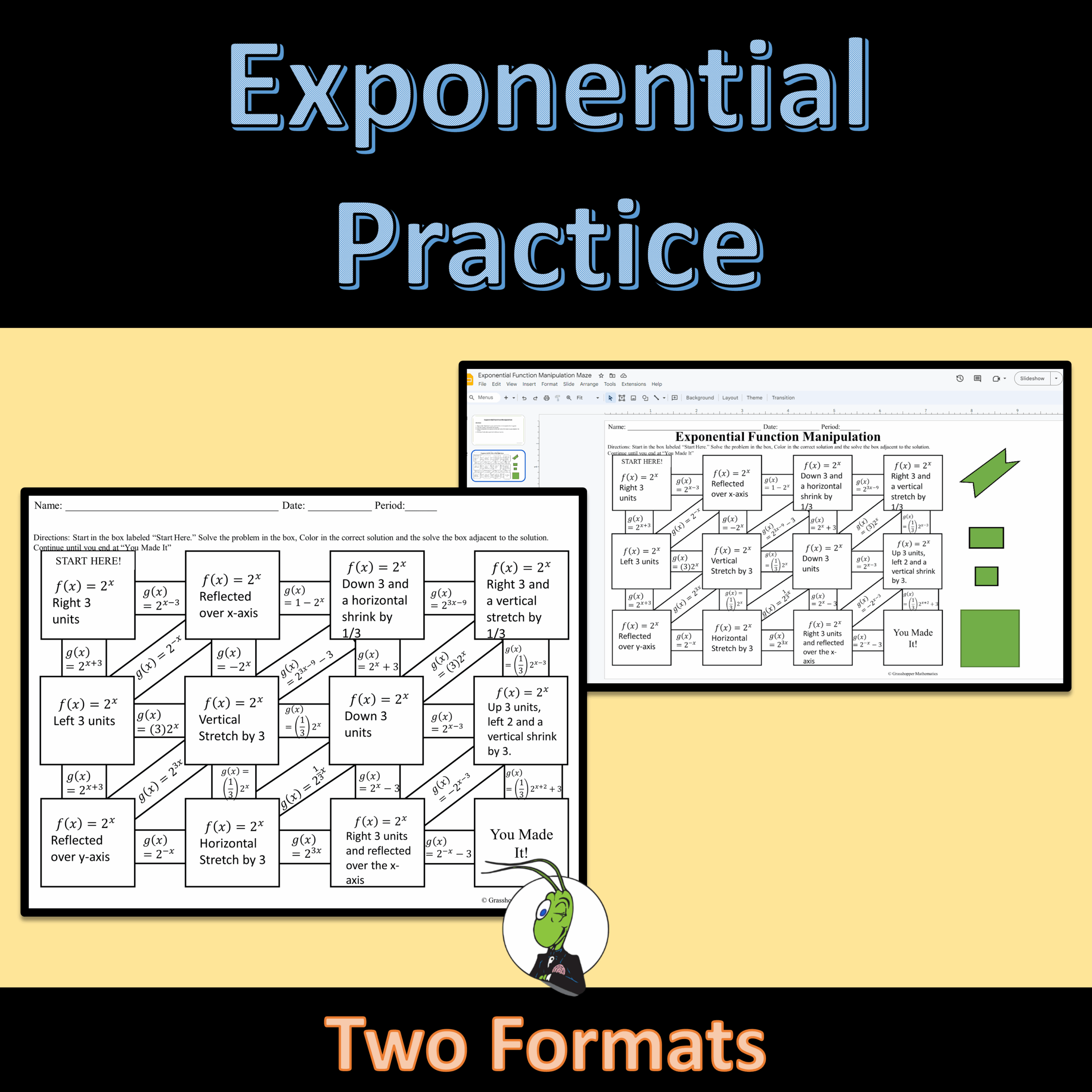AP Precalculus 2 4 Exponential Function Maze Activity Digital And Printable Classful AP Precalculus 2 4 Exponential Function Maze Activity Digital And Printable Classful