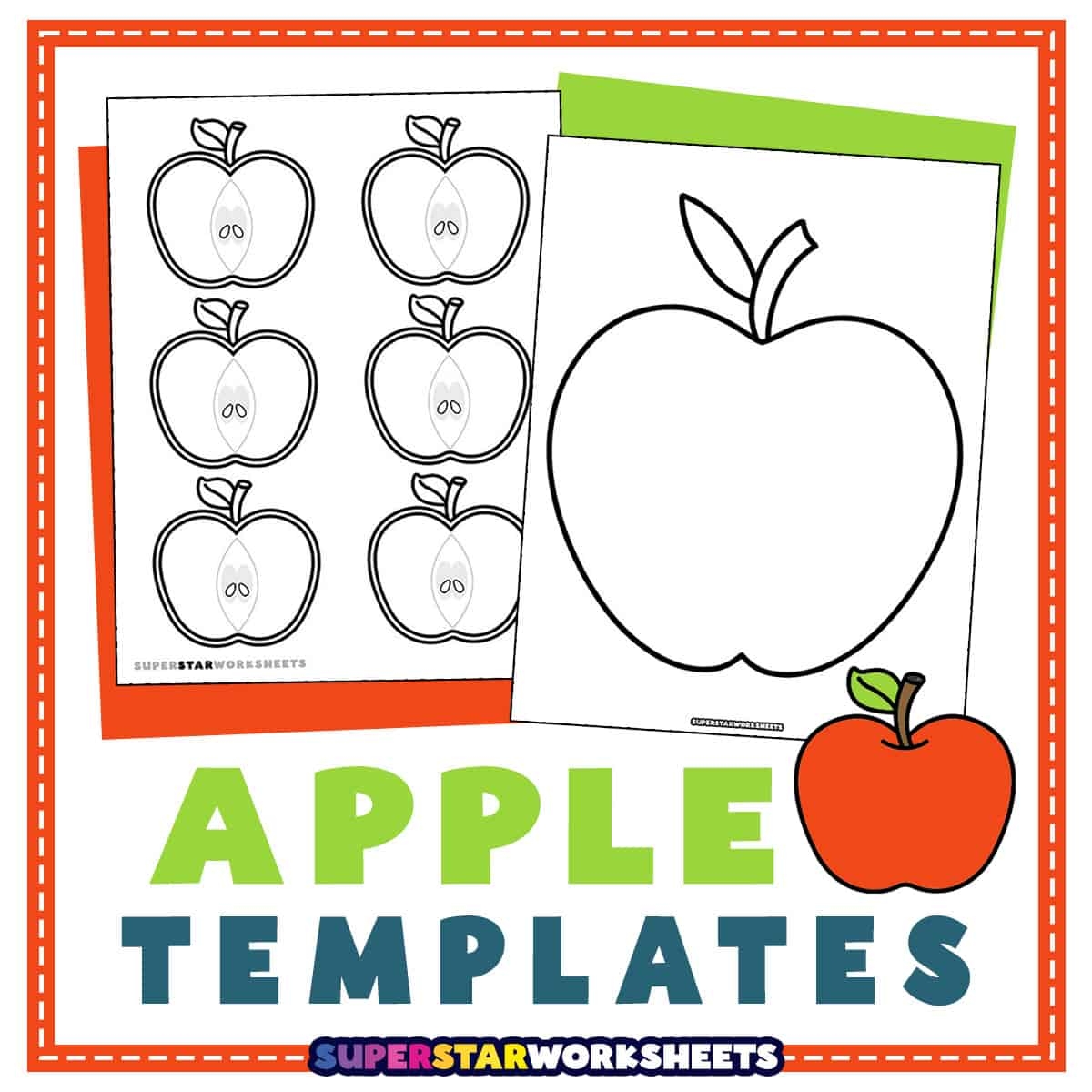Apple Template Superstar Worksheets Apple Template Superstar Worksheets
