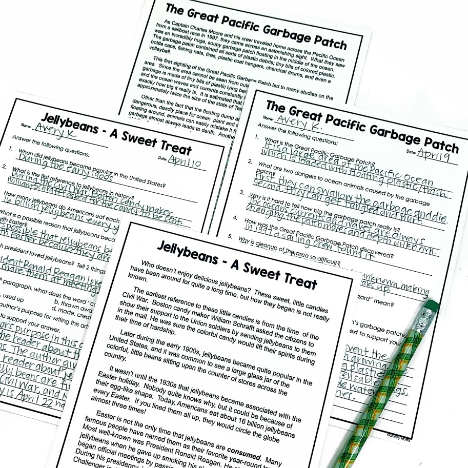 April Reading Activities For Upper Elementary Appletastic Learning