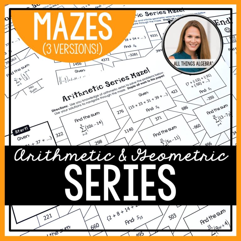 Arithmetic U0026 Geometric Series Mazes
