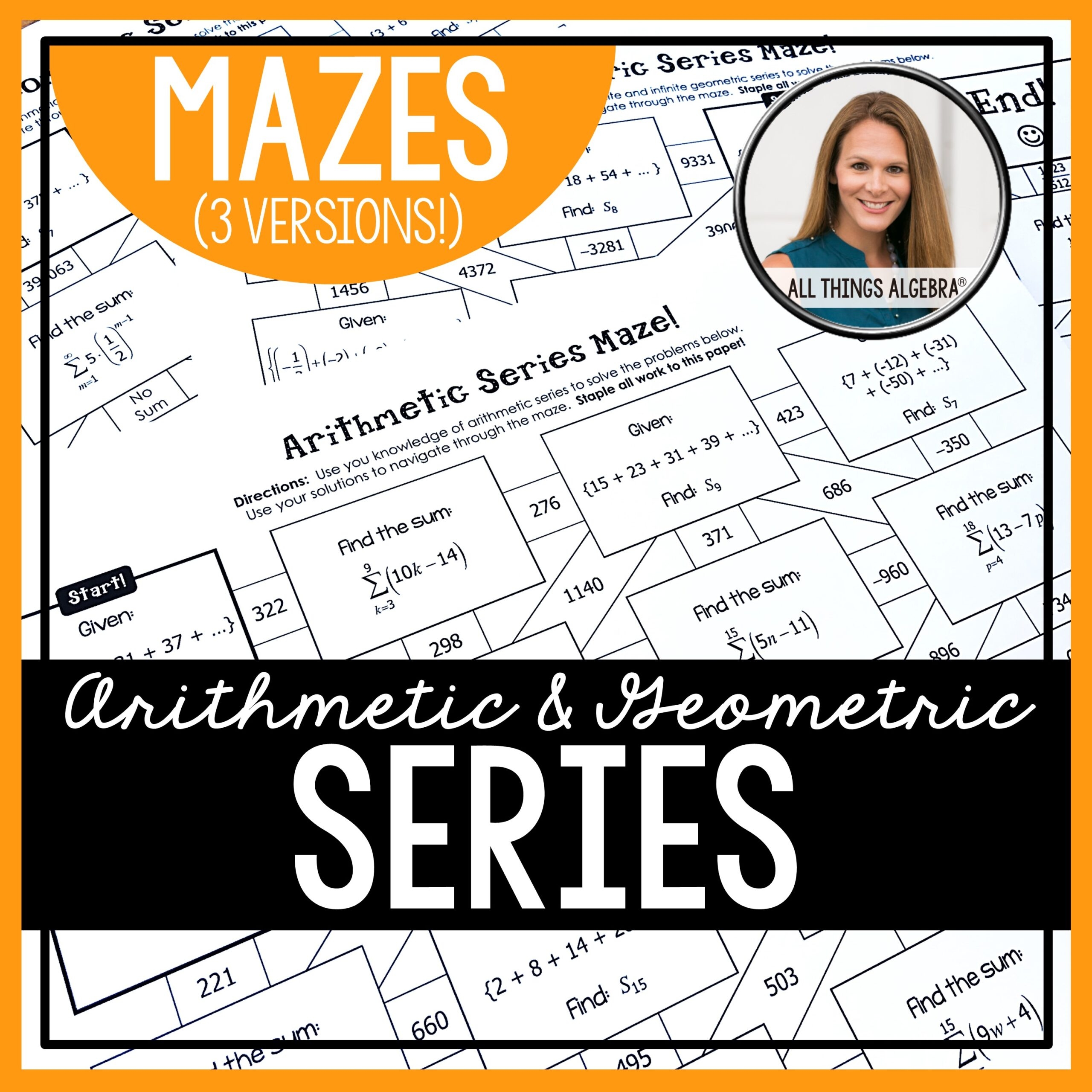 Arithmetic U0026 Geometric Series Mazes Arithmetic U0026 Geometric Series Mazes