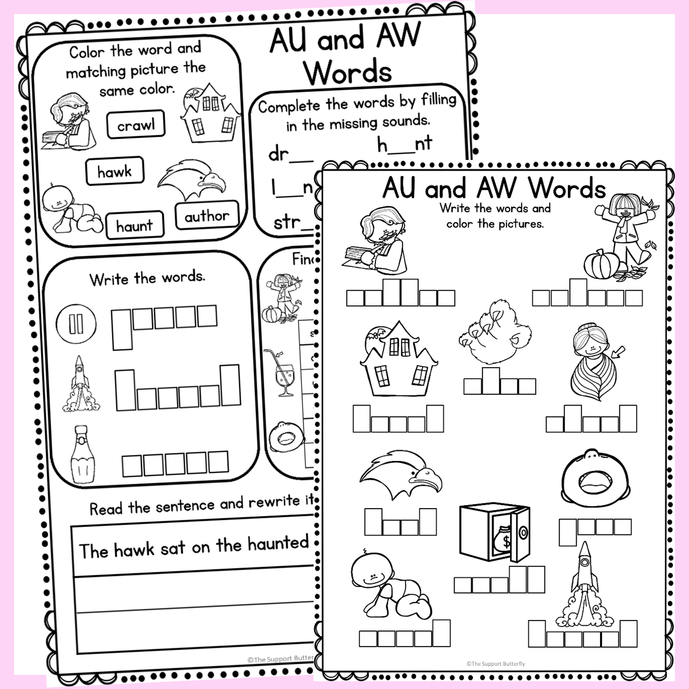 Free Printable Au Aw Worksheets