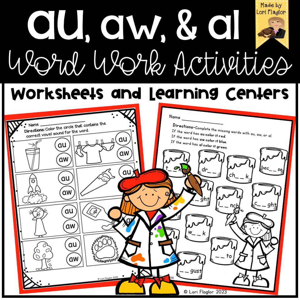 Au Aw Al Word Work Activities Made By Teachers
