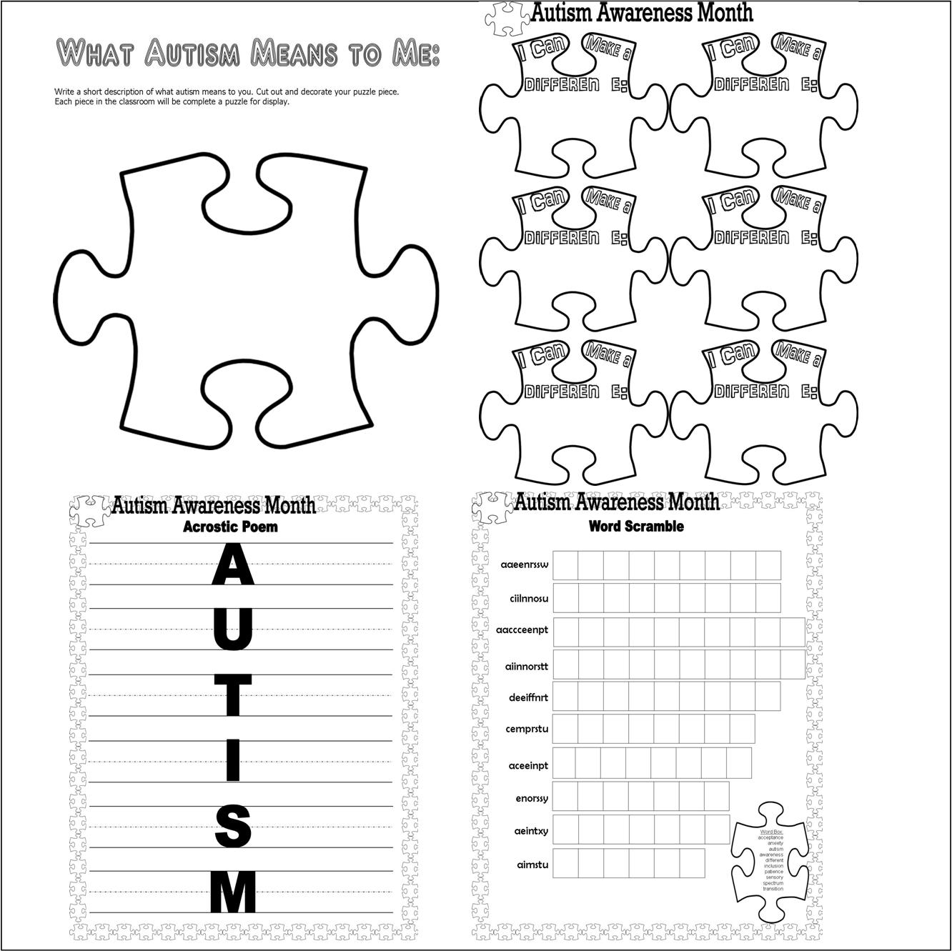 Autism Awareness In The Classroom Worksheets Decor Made By Teachers Autism Awareness In The Classroom Worksheets Decor Made By Teachers