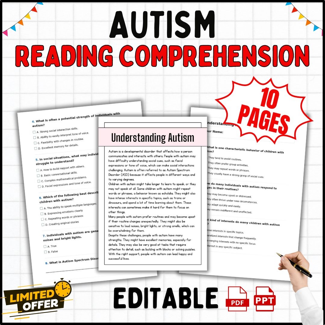 Autism Reading Comprehension Passages And Questions Worksheets 1st 5th Grade Made By Teachers Autism Reading Comprehension Passages And Questions Worksheets 1st 5th Grade Made By Teachers