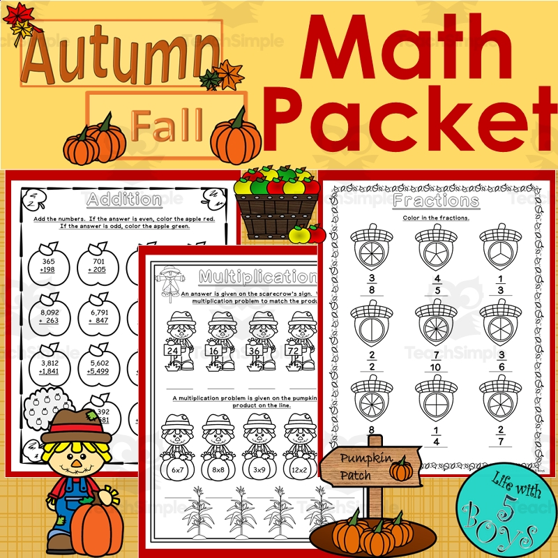 Autumn Math Worksheets