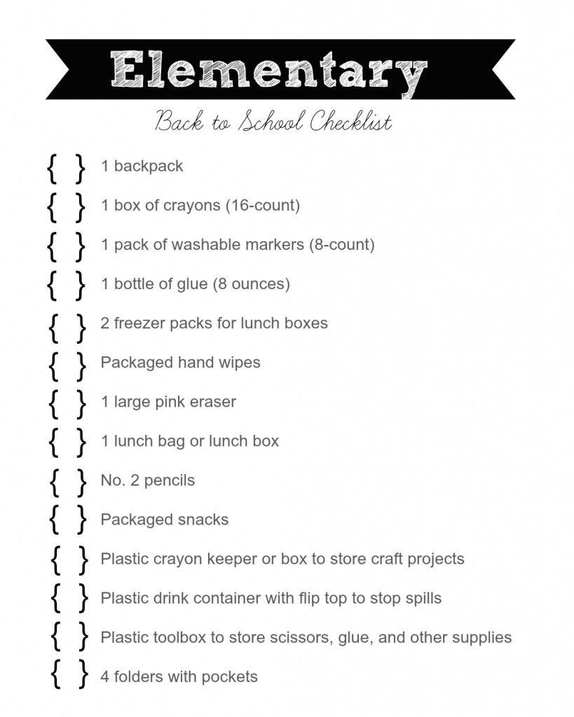 Back To School Checklist Printables Back To School Checklist Printables